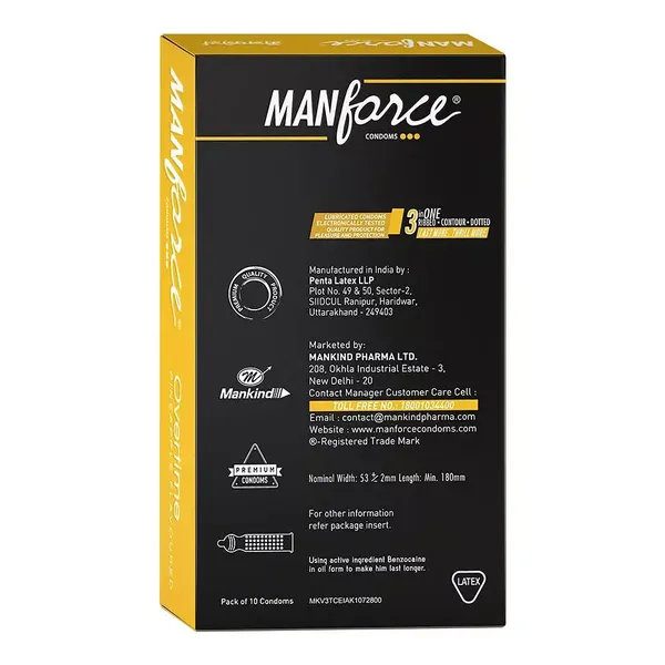 MANFORCE CONDOM OVERTIME PINEAPPLE 10PC