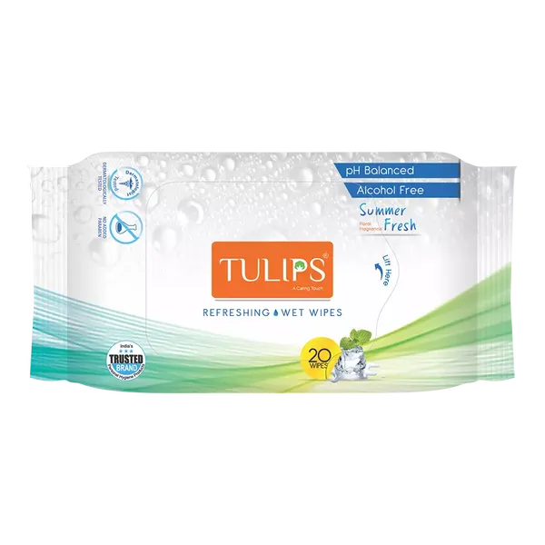 TULIPS F/WIPES SUMMER FRESH 20PC