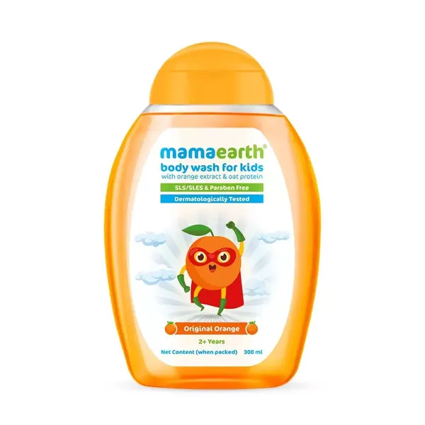 MAMAEARTH KIDS B/WASH ORANGE 300ML