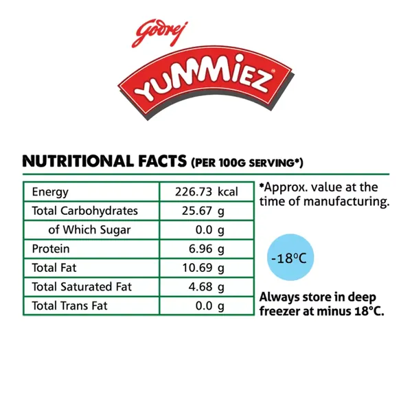 YUMMIEZ VEG POTATO CHEESE BITES 400GM