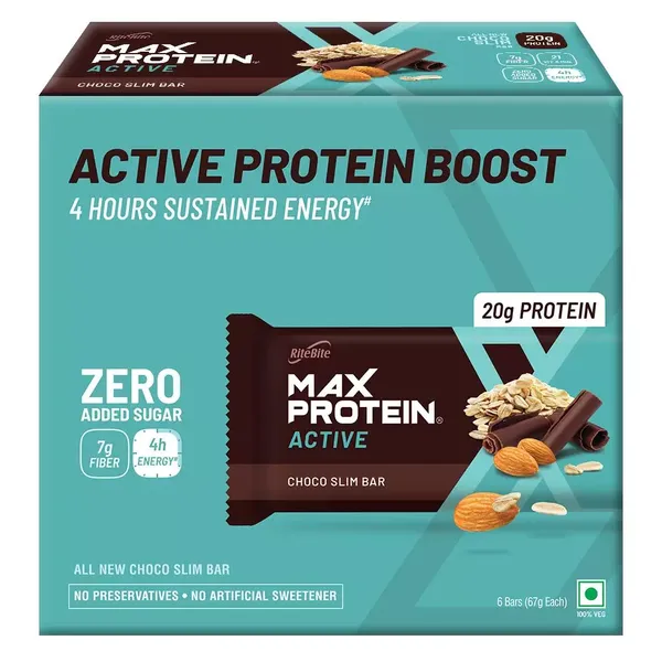 RITE B ENERGY BAR MAX CHOC SLIM 6PC