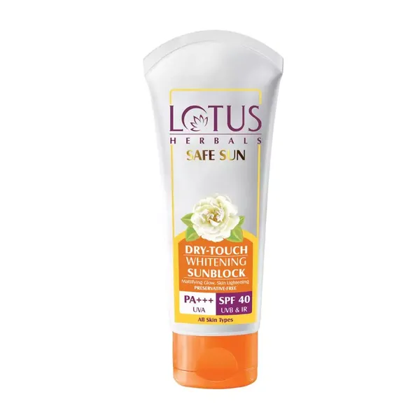 LOTUS F/CRM SAFE SUN DRY TOUCH WHIT CREAM SPF40 50GM