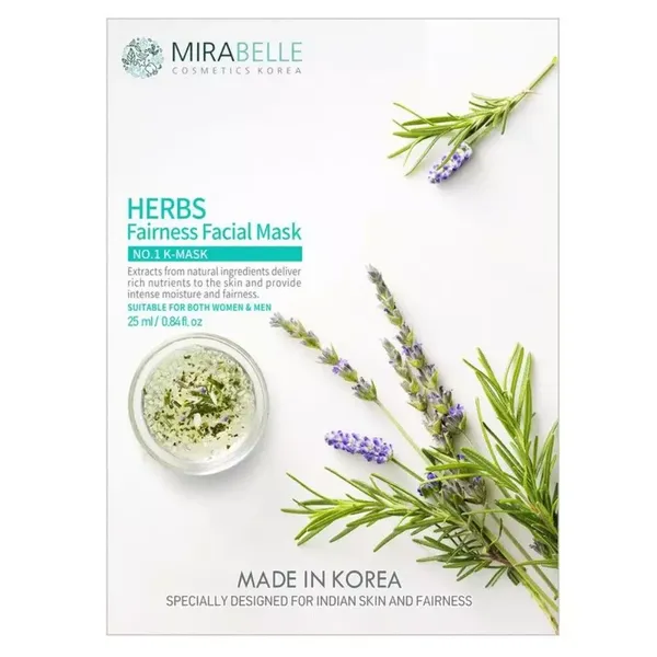 MIRABELLE KOREA F/MASK HERBS FAIR 1PC