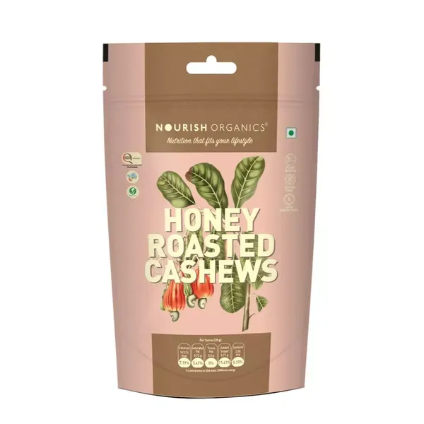 NOURISH ORGANIC HONEY CASHEWS 100GM