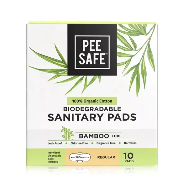 PEESAFE SA/PADS ORGANIC REGULAR 10PC