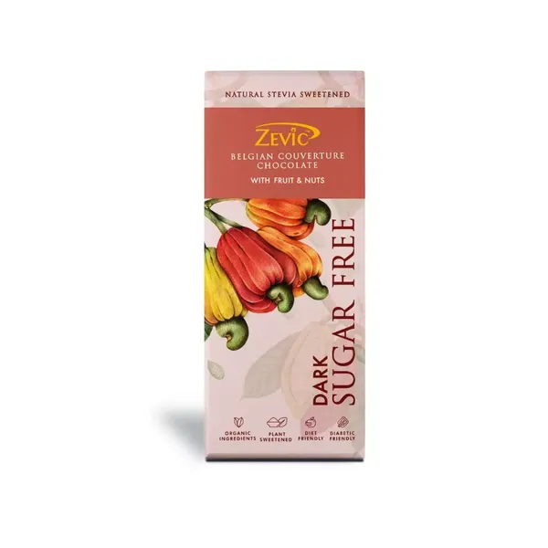 ZEVIC CHOC BELGIAN COU CHOC/FRUIT 70% DARK 40GM