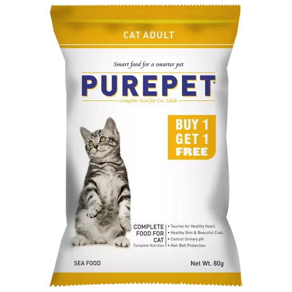 PUREPET SEA FOOD CAT ADULT 80GM