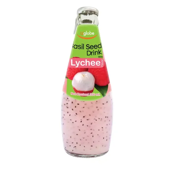 U GLOBE BASIL SEED DRINK LYCHEE 300ML