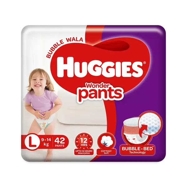 HUGG DIAP PANTS WONDER L 42PC