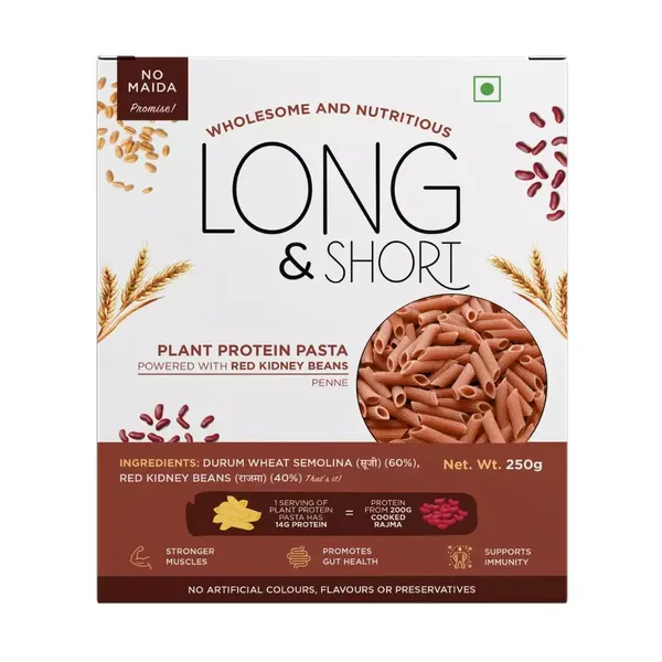 LONG N SHORT PASTA RED KDNY BN PENE 250G