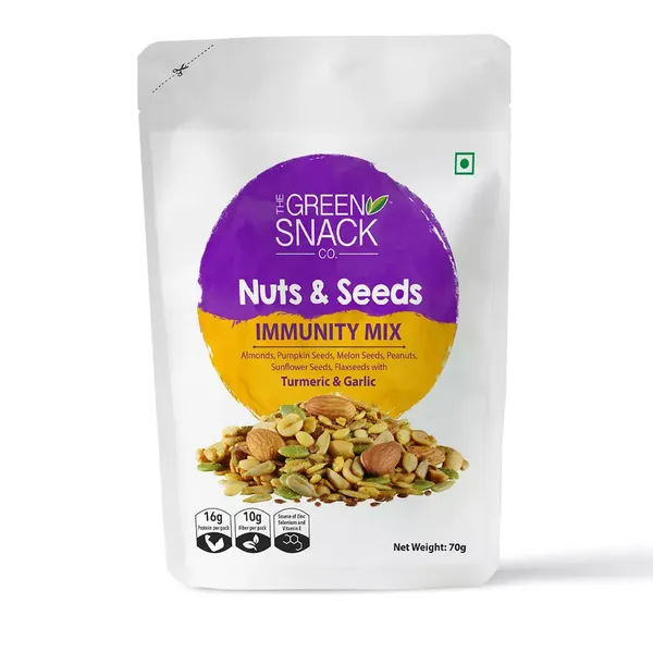 GREEN SNACK NUT/SEEDS IMMUNITY MIX 70GM