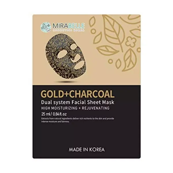 MIRABELLE KOREA F/MASK DUAL GOLD/CHAR 1PC