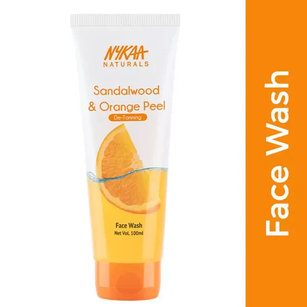 NYKAA NATURALS SANDALWOOD & ORANGE PEEL F/WASH 100ML