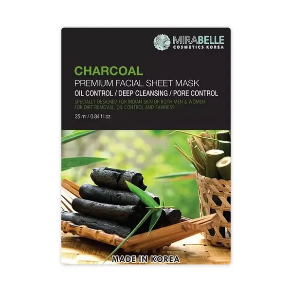 MIRABELLE KOREA F/MASK CHARCOAL PREMIUM 1PC