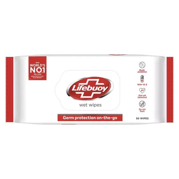 LIFEBUOY WIPES GERM PROTECTION 50PC