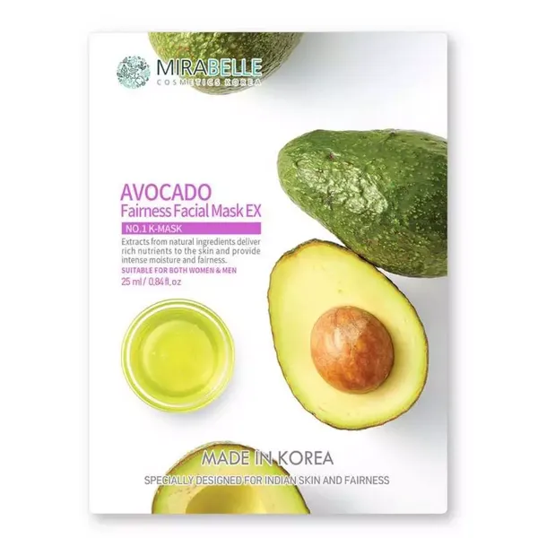 MIRABELLE KOREA F/MASK EX AVOCADO FAIR 1PC