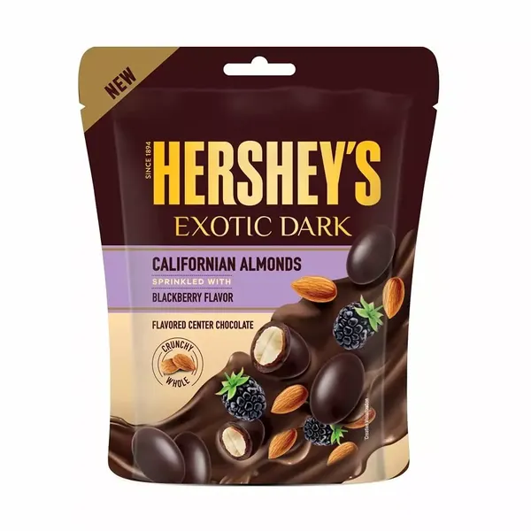 HERSHEY CHOC DARK ALMND BLACKBERRY 30GM