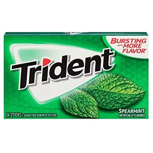 TRIDENT CHEW GUM S/F SPEARMINT 14PC