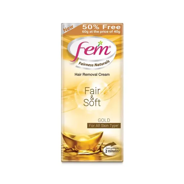 FEM FAIR & SOFT GOLD H/REM CRM 60GM