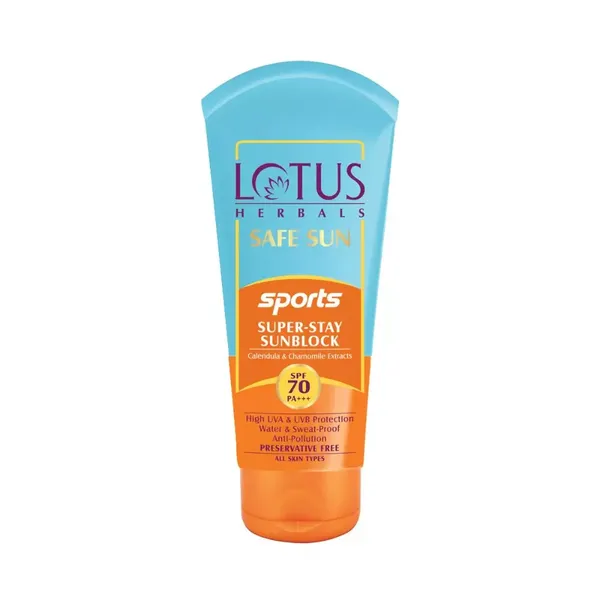 LOTUS F/CRM SAFE SUN SPORTS SUPER STAY CREAM SPF70 80GM