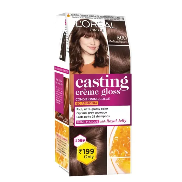 LOREAL HR/CLR CAST M/BROWN 500 MINI 1PC