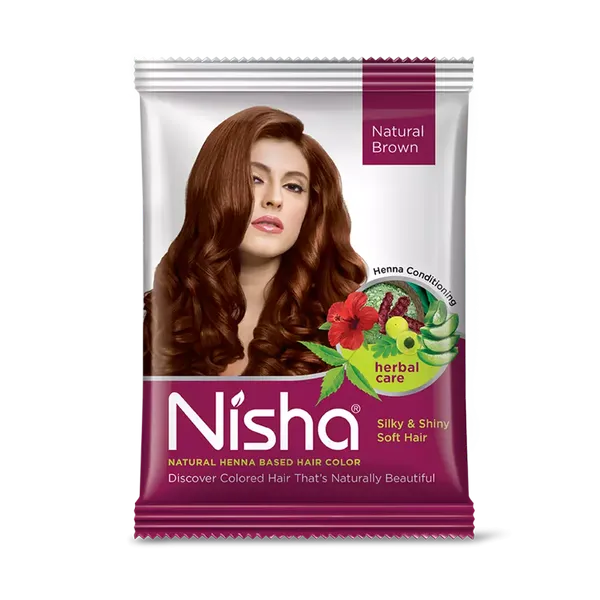 NISHA HAIR COLOR BROWN  POWDER 25GM