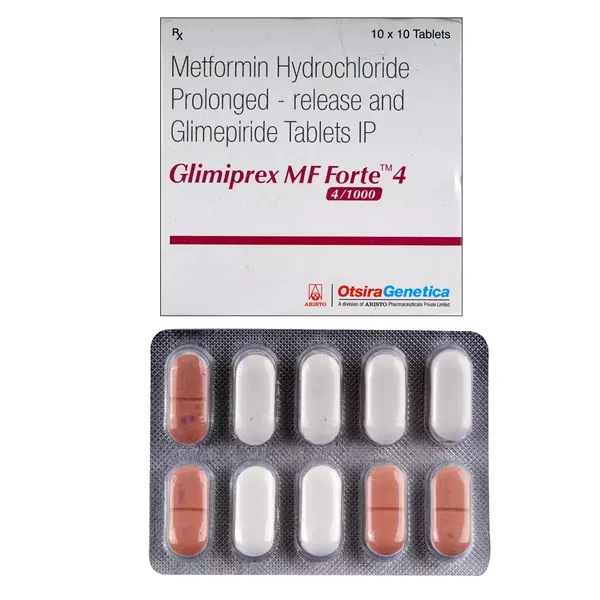 GLIMIPREX-MF FORTE 4/1000MG 10TAB