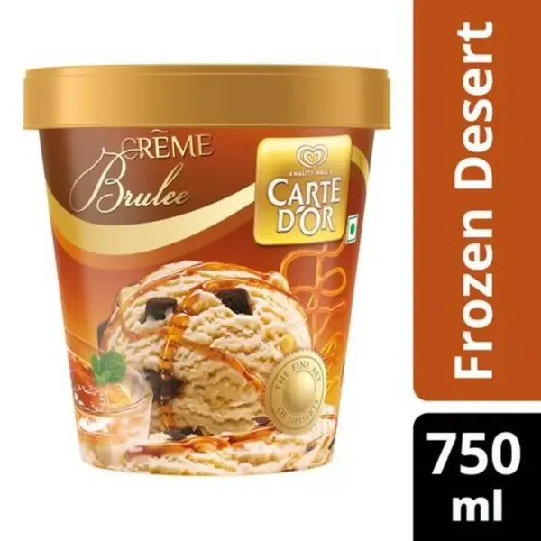 KW I/C CREAMY BRULEE TUB 750ML