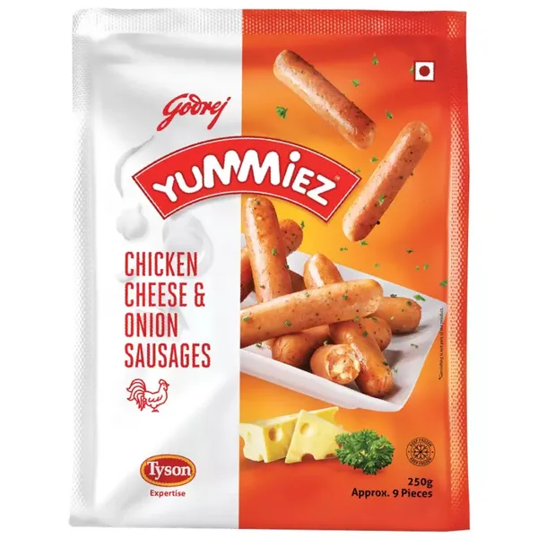 YUMMIEZ CHI SAUSAGES CHEESE/ONIO 250GM