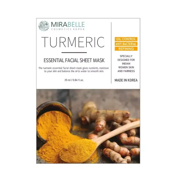 MIRABELLE KOREA F/MASK TURMERIC ESSENTIAL 1PC