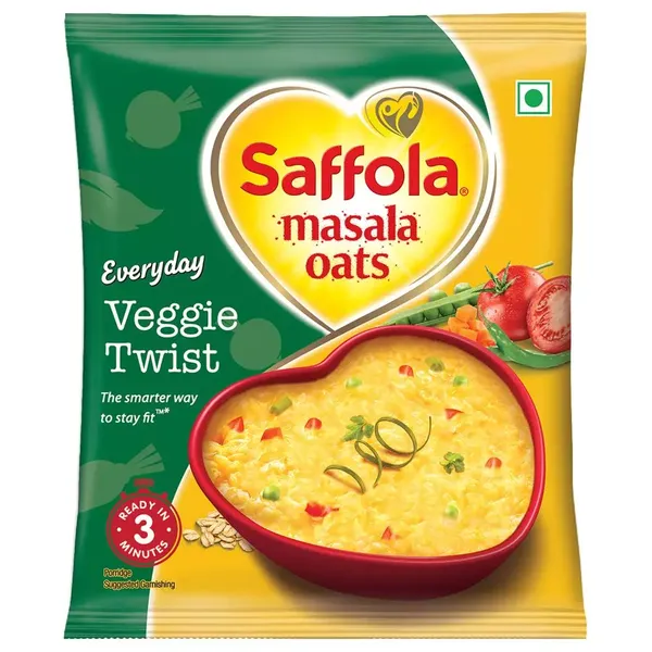 SAFFOLA OATS MASALA VEGGIE TWIST 38GM