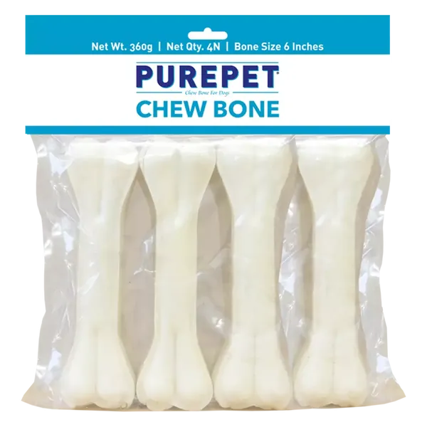 PUREPET PRESSED CHEW BONES DOG TREATS 360GM