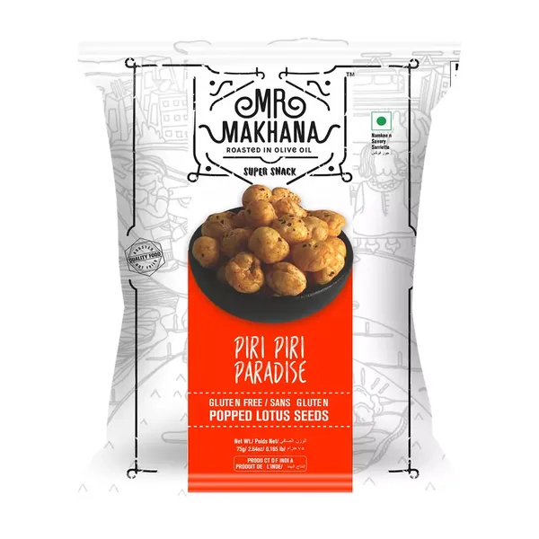 MR MAKHANA ROASTED PIRI PIRI PARADISE 75GM