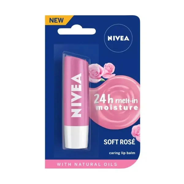 NIVEA LIP CARE SOFT ROSE 4.8GM