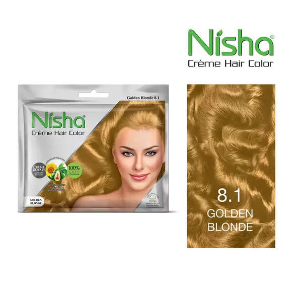 NISHA CREME  POUCH GOLDEN BLONDE 8.1 50GM