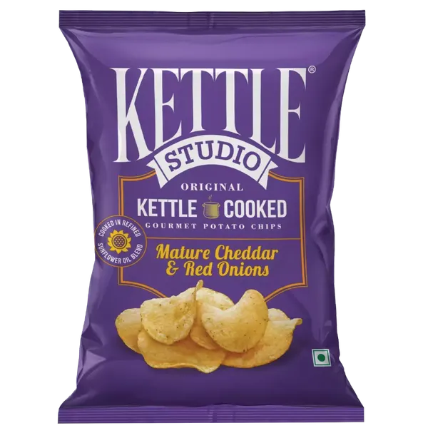 KETTLE CHIPS MATURE CHEDDAR/ONION 125GM