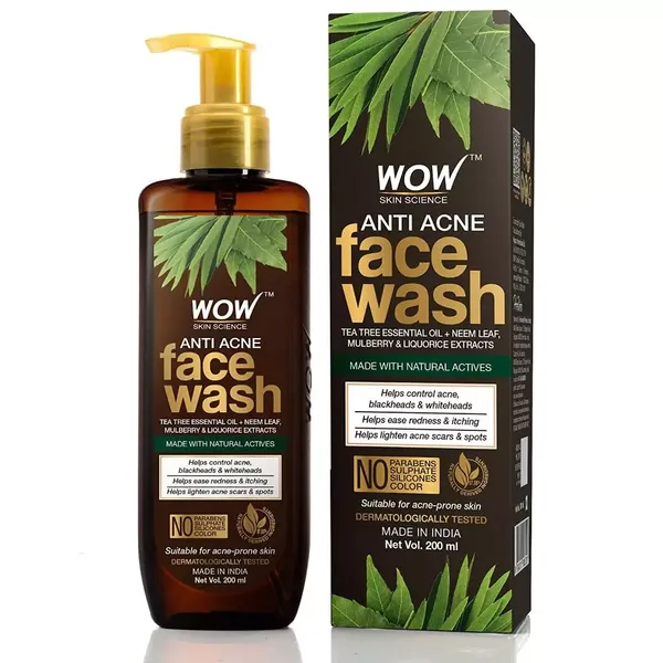 WOW ANTI ACNE F/WASH 200ML