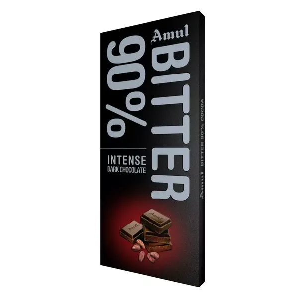 AMUL CHOC BITTER 90% DARK 150GM