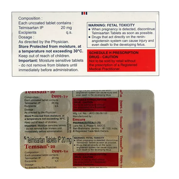 TEMSAN 20MG 15TAB