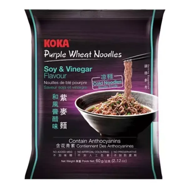 KOKA PURPLE WHEAT NOODLES SOY & VINEGAR 60GM