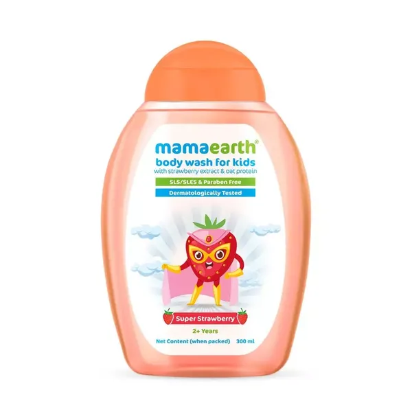 MAMAEARTH KIDS B/WASH STRAWBERRY 300ML