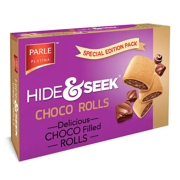 PARLE HIDE/SEEK CHOCO ROLLS 250GM