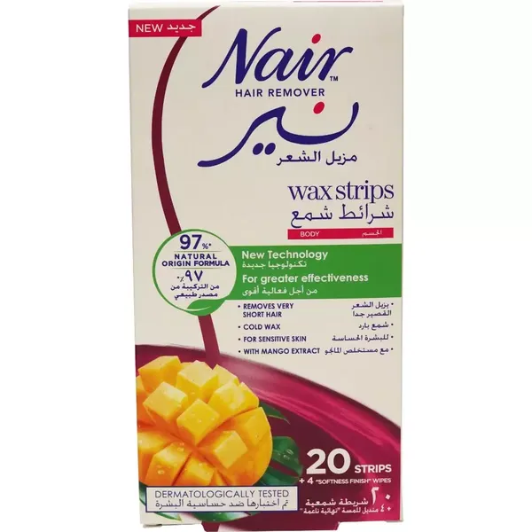 NAIR MANGO HAIR REMOVER BODY WAX STRIP 2 1PC