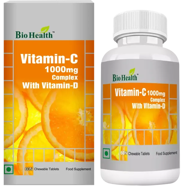 BIOHEALTH VITAMIN-C WITH VIT-D 60TAB