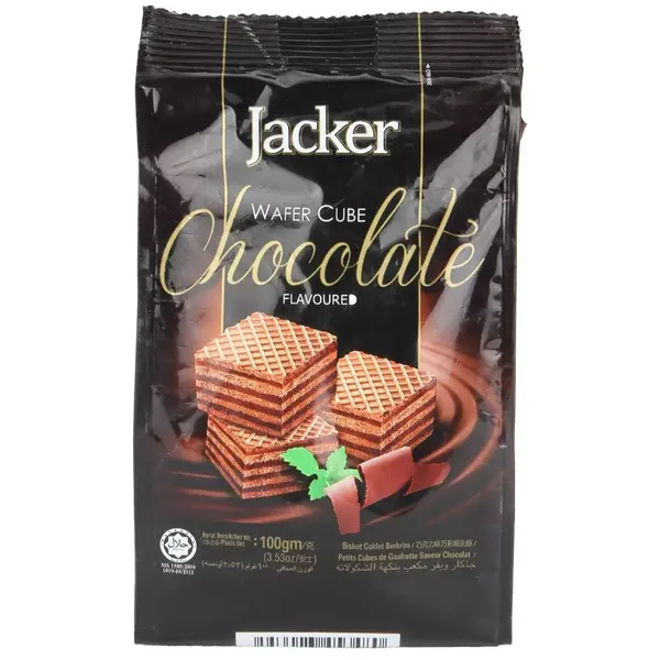 JACKER WAFER CUBE CHOCOLATE 100GM