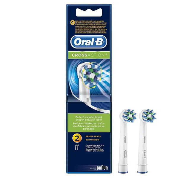 ORAL B T/BRUSH CROSS ACTION POWER REF 2PC