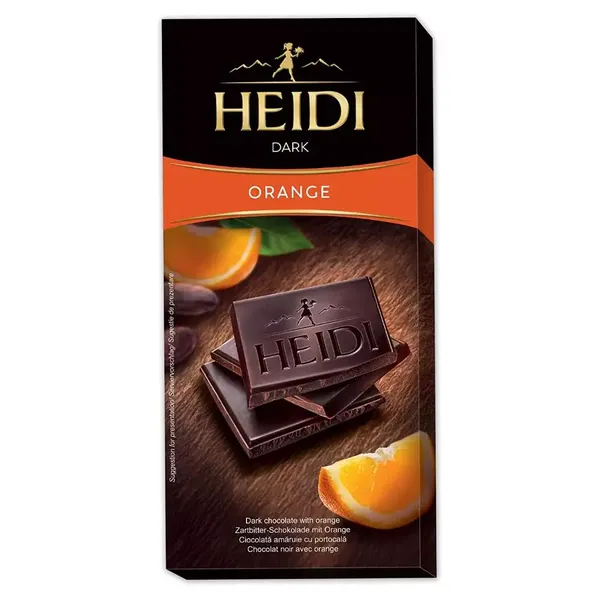 HEIDI CHOC DARK WITH ORANGE 80G