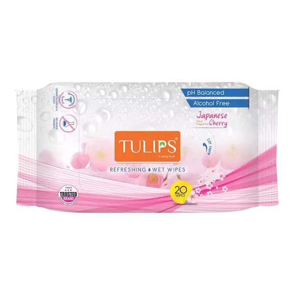 TULIPS F/WIPES JAPANESE CHERRY 20PC