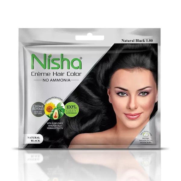 NISHA CREME  POUCH NATURAL BLACK 1.0 40GM