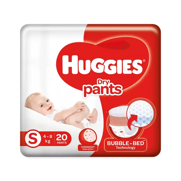 HUGG DIAP DRY PANTS S 20PC